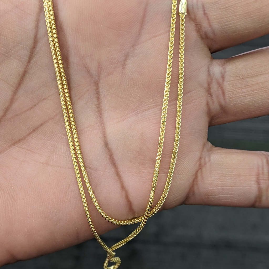 14kt Real Gold Solid Franco Chain